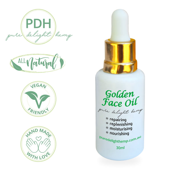 30ml bottle of golden face oil